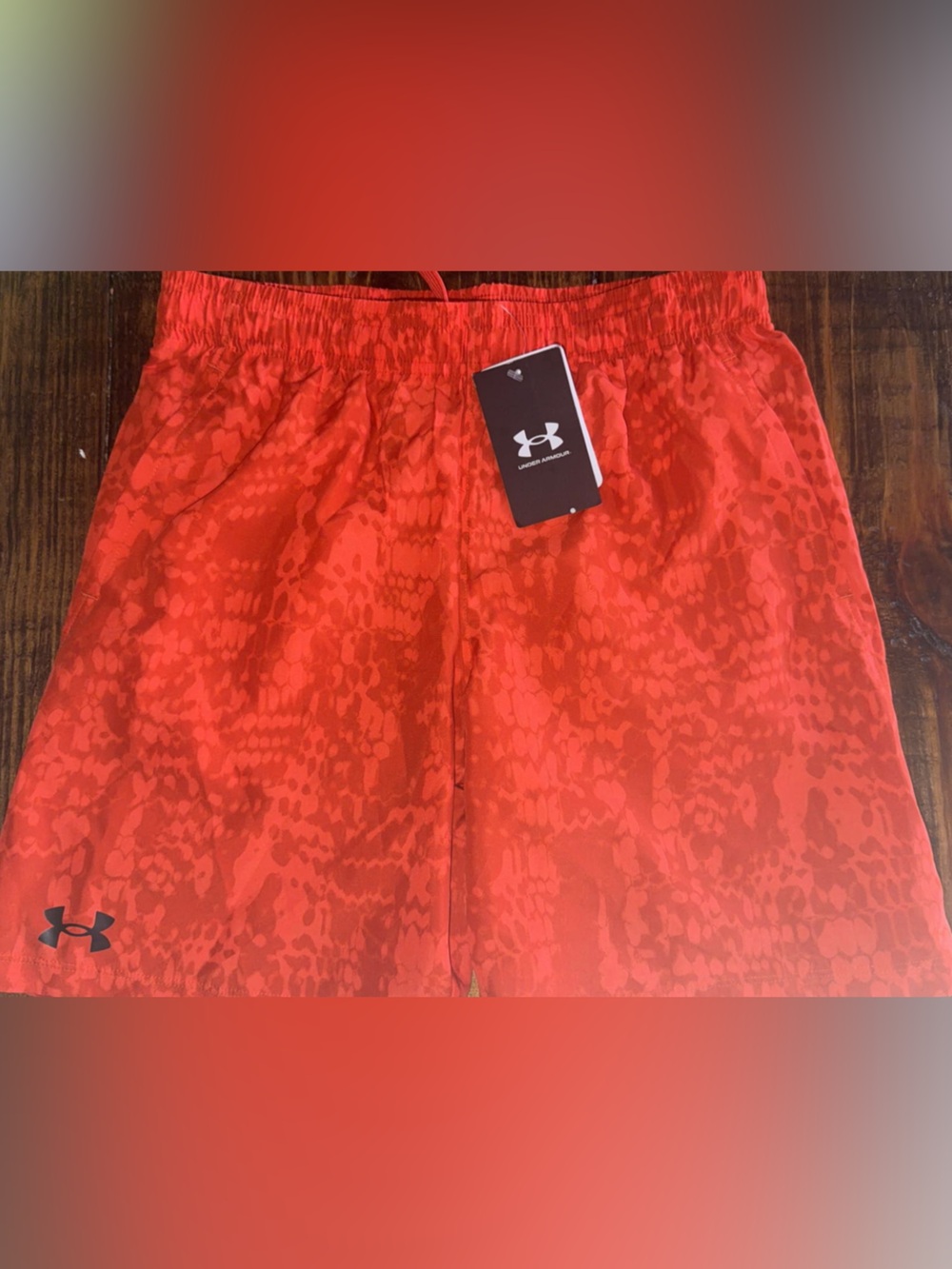 Under Armour Orange-Red Printed Shorts